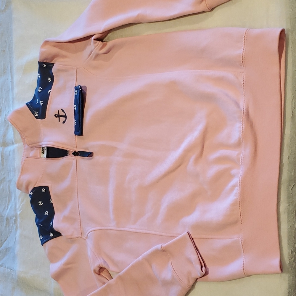 Crew neck zip up